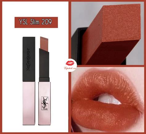 YSL Furtive Caramel (209) Slim Glow Matte Rouge 